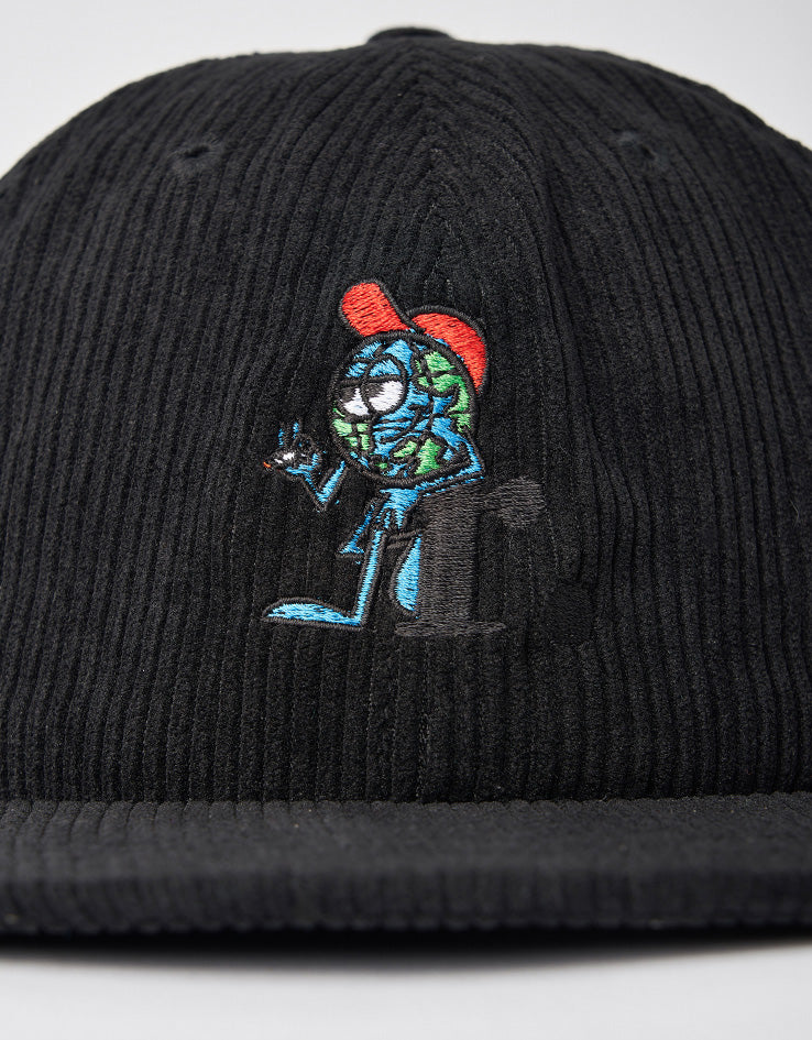Route One Worldwide Chillers Unstructured Cord 6 Panel Cap - Black