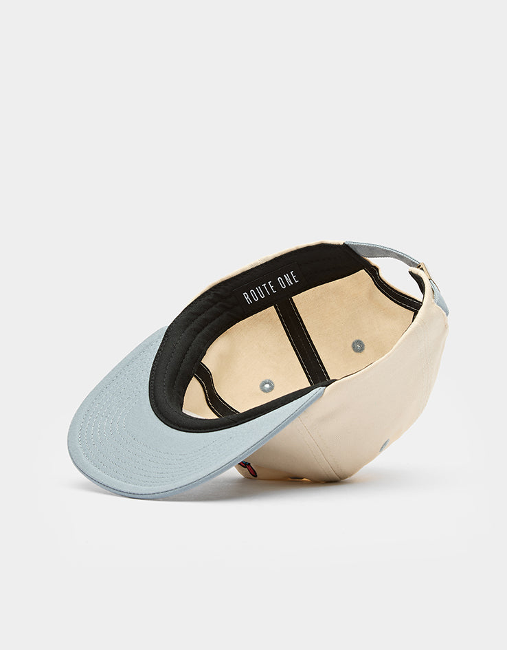 Route One Worldwide Chillers Unstructured Strapback Cap - Natural/Stone