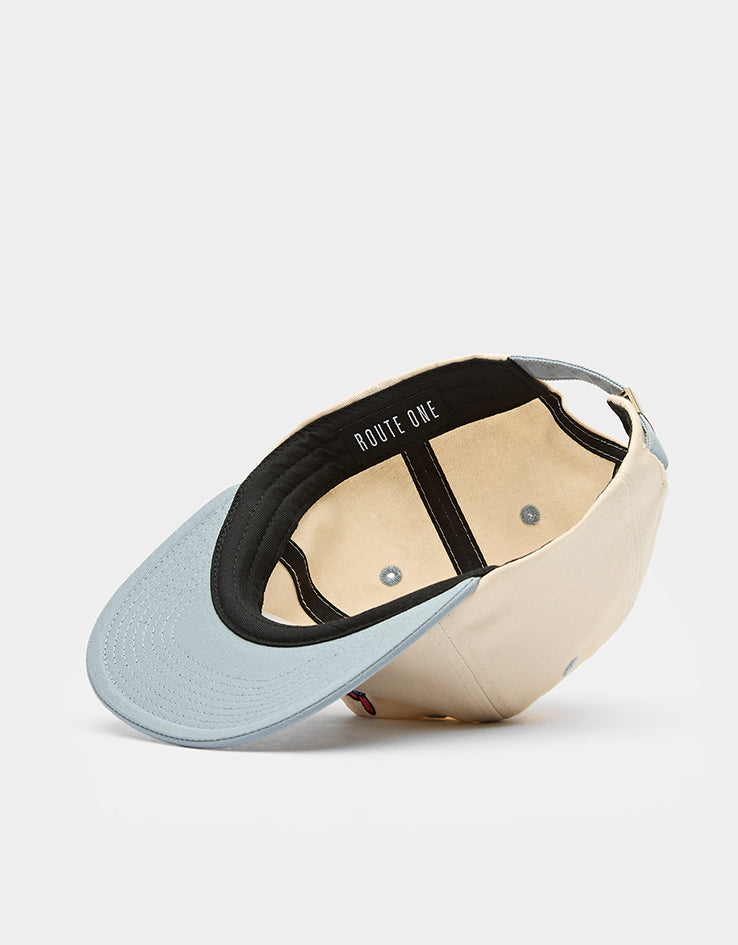 Route One Worldwide Chillers Unstructured Strapback Cap - Natural/Stone