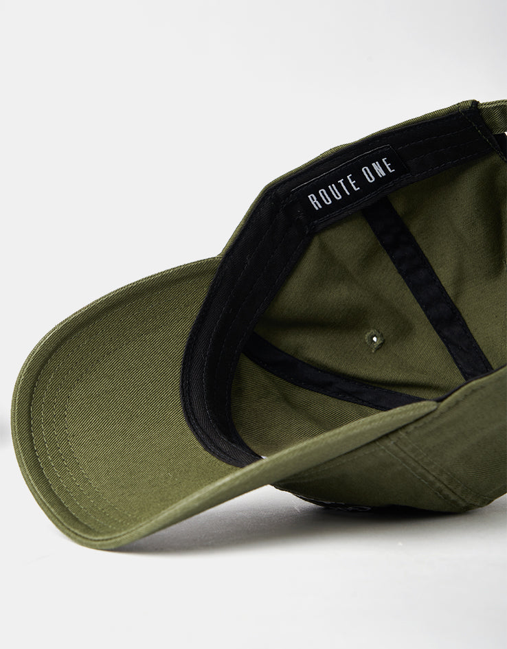 Route One Golf Dad Cap - Rough Green