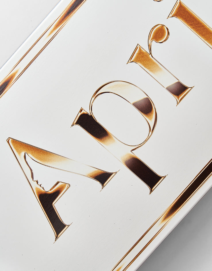 April OG Logo Golden White Complete Skateboard - 8"