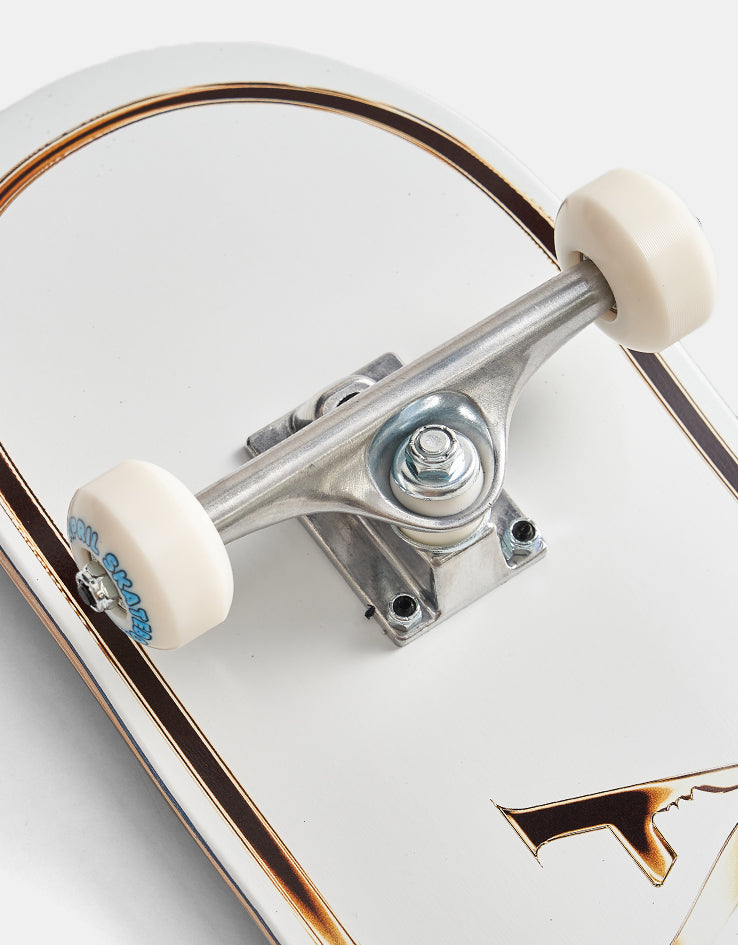 April OG Logo Golden White Complete Skateboard - 8"