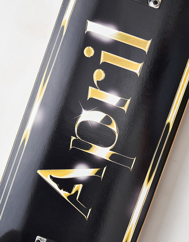 April OG Logo Golden Black Complete Skateboard - 8.25"