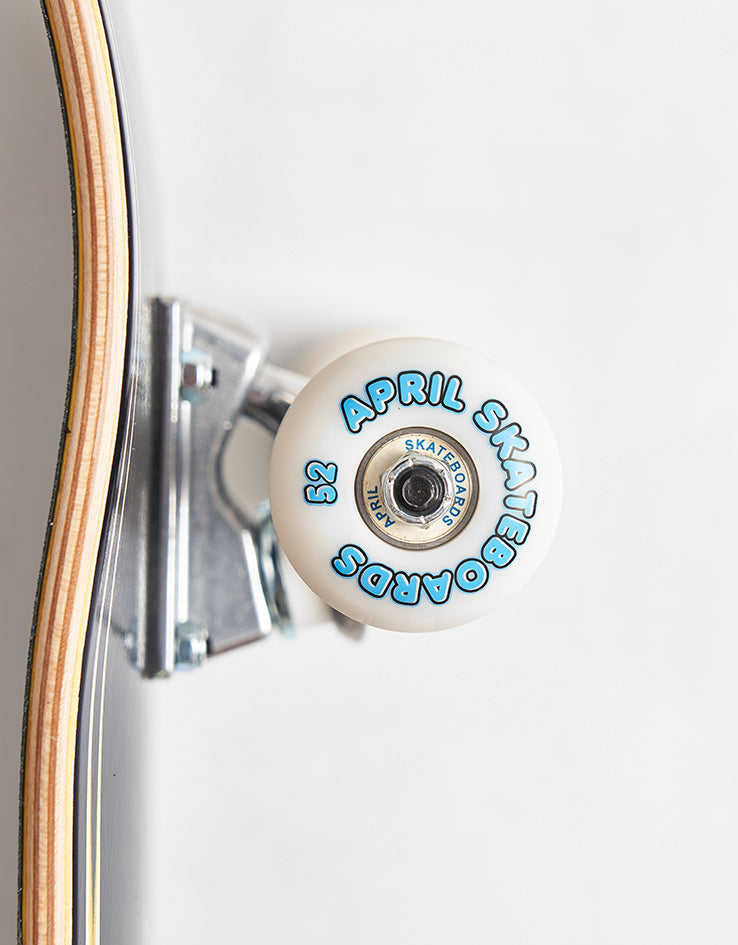 April OG Logo Golden Black Complete Skateboard - 8.25"