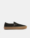 Vans Skate Slip-On Shoes - Black/Gum/White