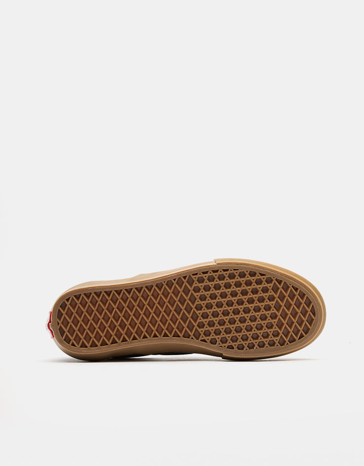 Vans Skate Slip-On Shoes - Black/Gum/White