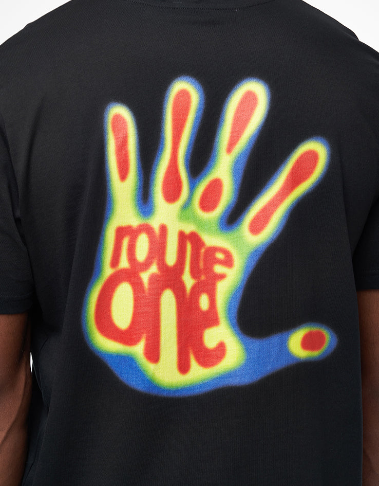 Route One Heat Transfer Organic T-Shirt - Black