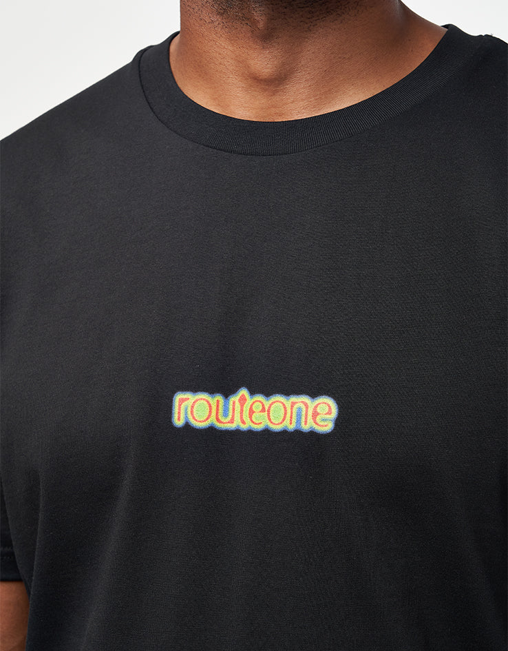 Route One Heat Transfer Organic T-Shirt - Black