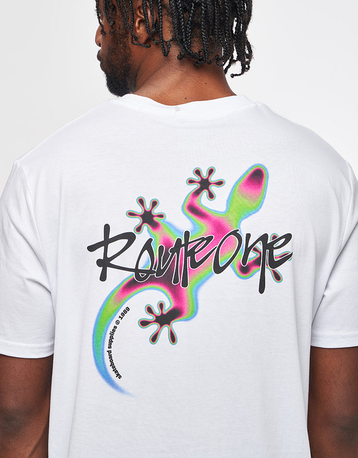 Route One Gecko Organic T-Shirt - White