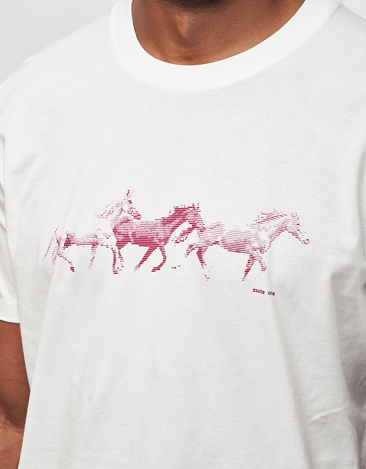 Route One Wild Horses Organic T-Shirt - Off White