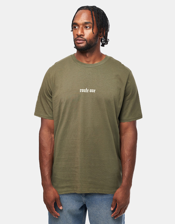 Route One Horseman Organic T-Shirt - Khaki