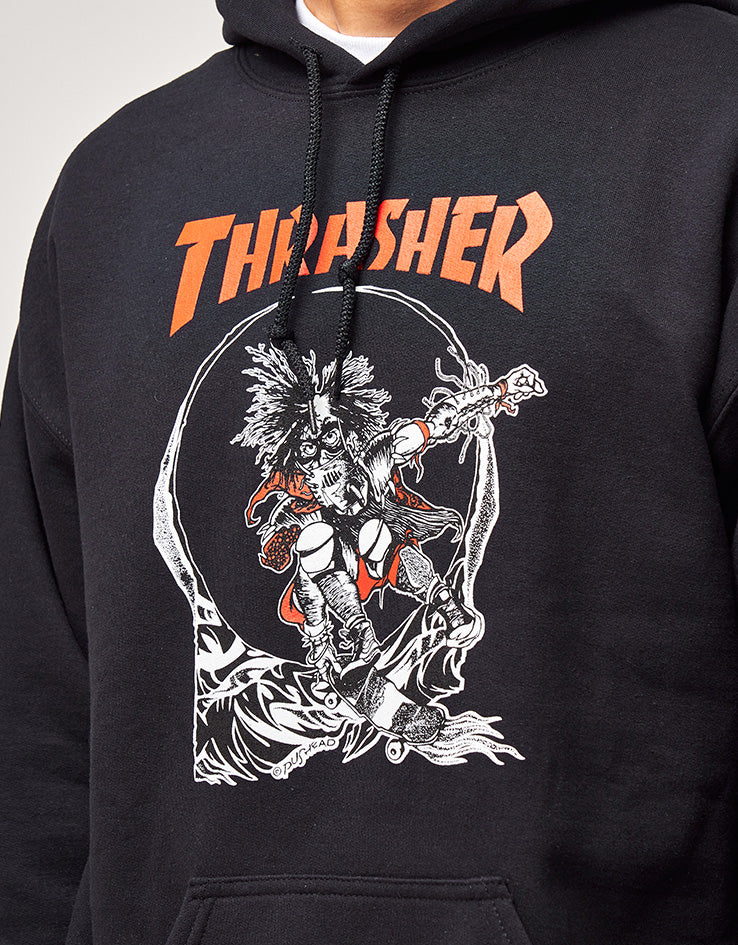 Thrasher x Pushead Outlaw 2-Tone Pullover Hoodie - Black