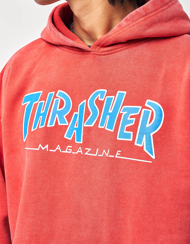Thrasher x Parra Mag Vintage Heavyweight Pullover Hoodie - Red