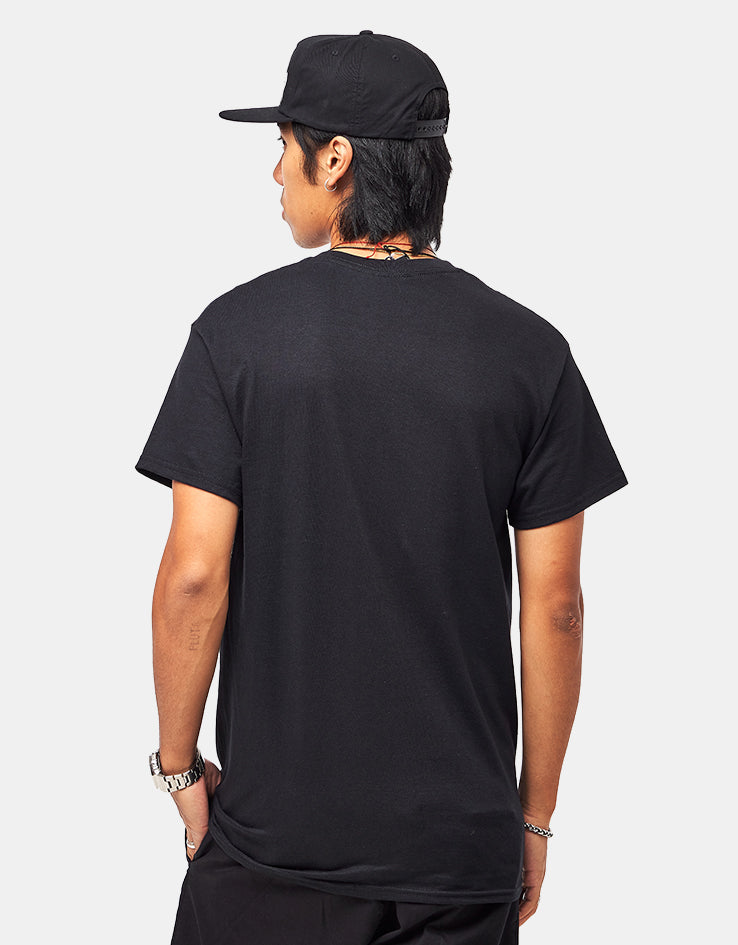Thrasher Outlined T-Shirt - Black (White/Green)