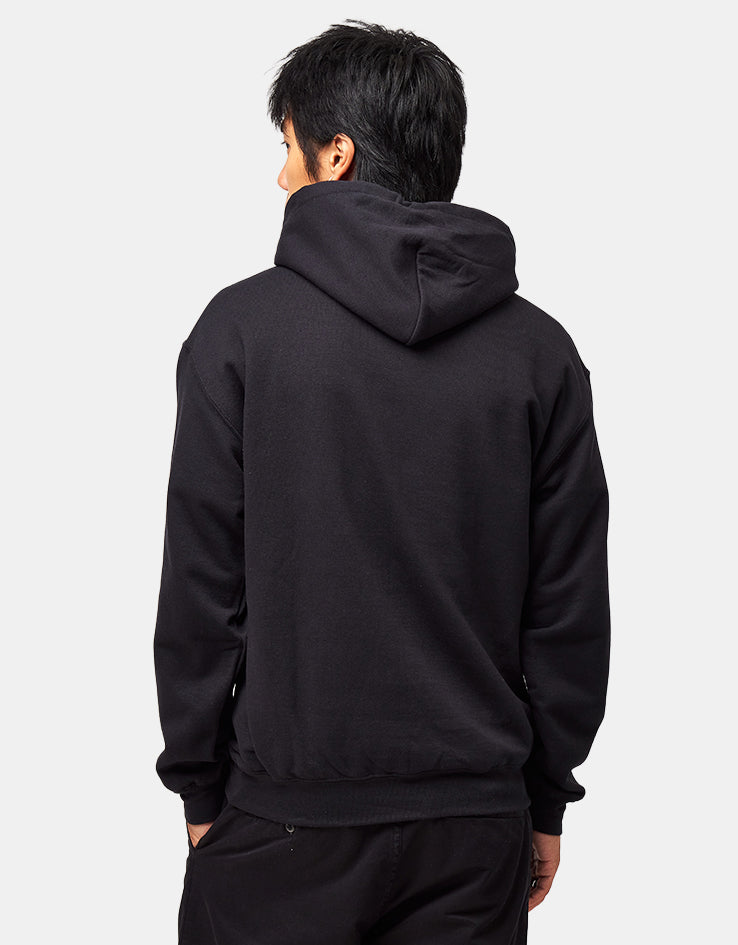 Thrasher Flame Pullover Hoodie - Black (Blue/Orange)