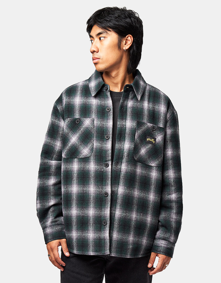 Stan Ray Quilted Plaid Overshirt - Green