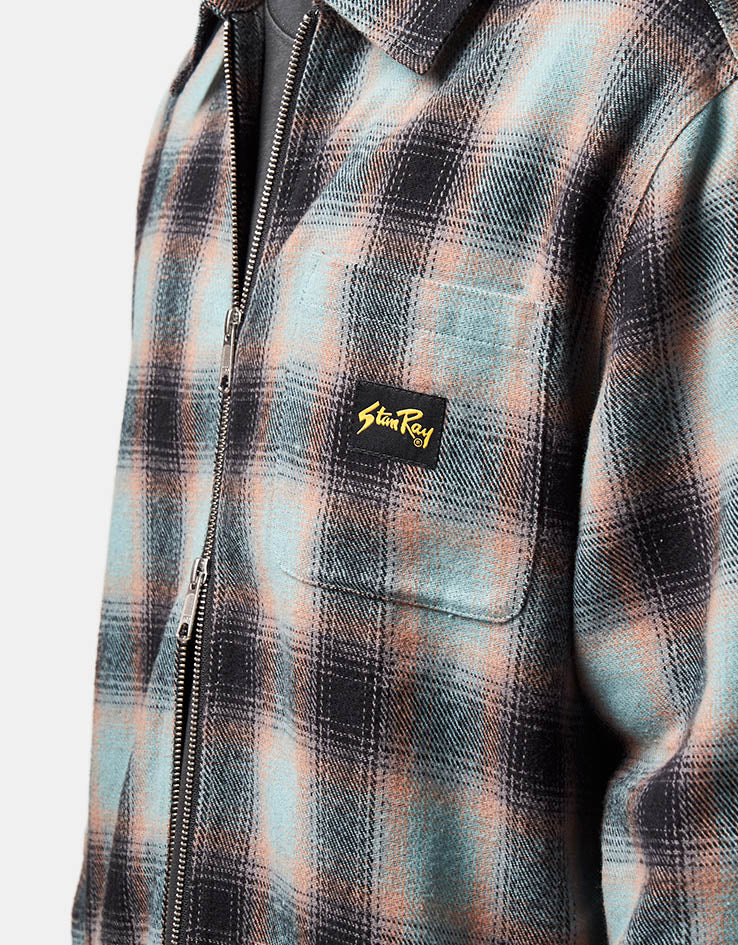 Stan Ray Zip Shirt - Blue/Pink Check