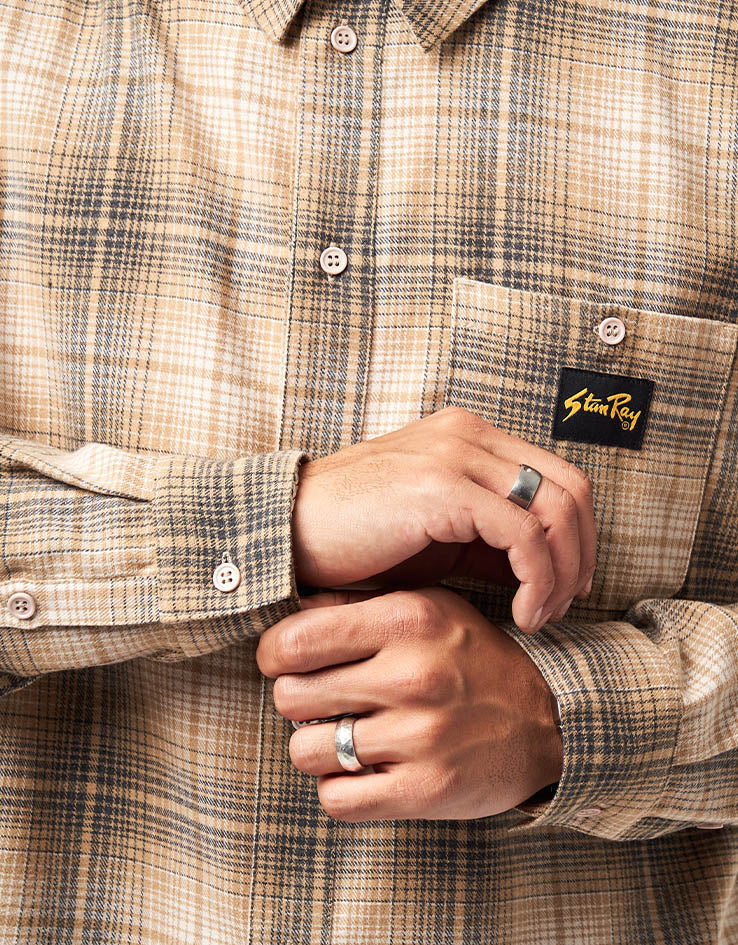 Stan Ray Flannel L/S Shirt - Khaki Plaid