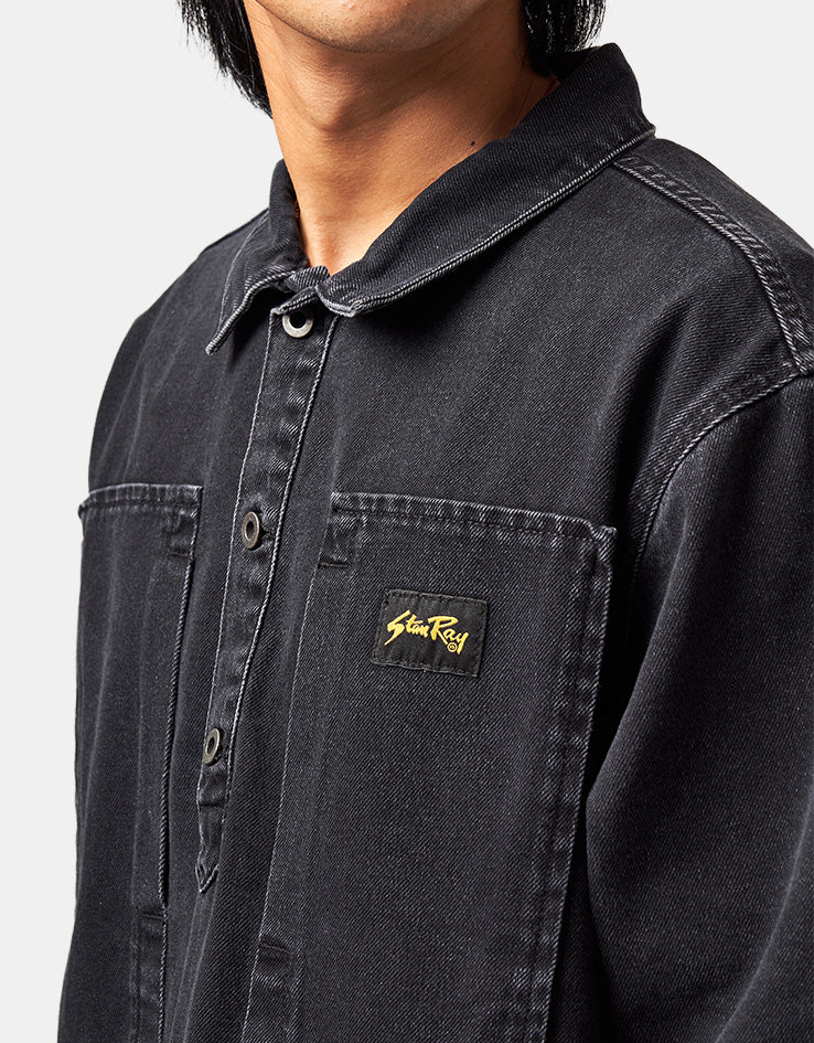 Stan Ray Painters Pop Over L/S Shirt - Washed Black