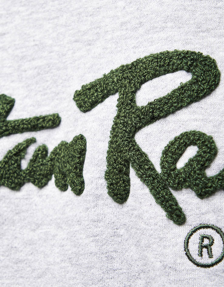 Stan Ray Chenille Patch Crew - Heather Grey/Pineneedle