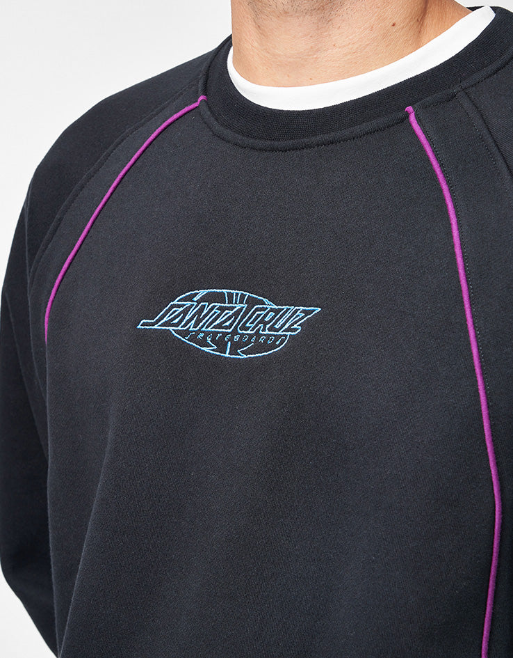 Santa Cruz Pinstripe Crew - Black