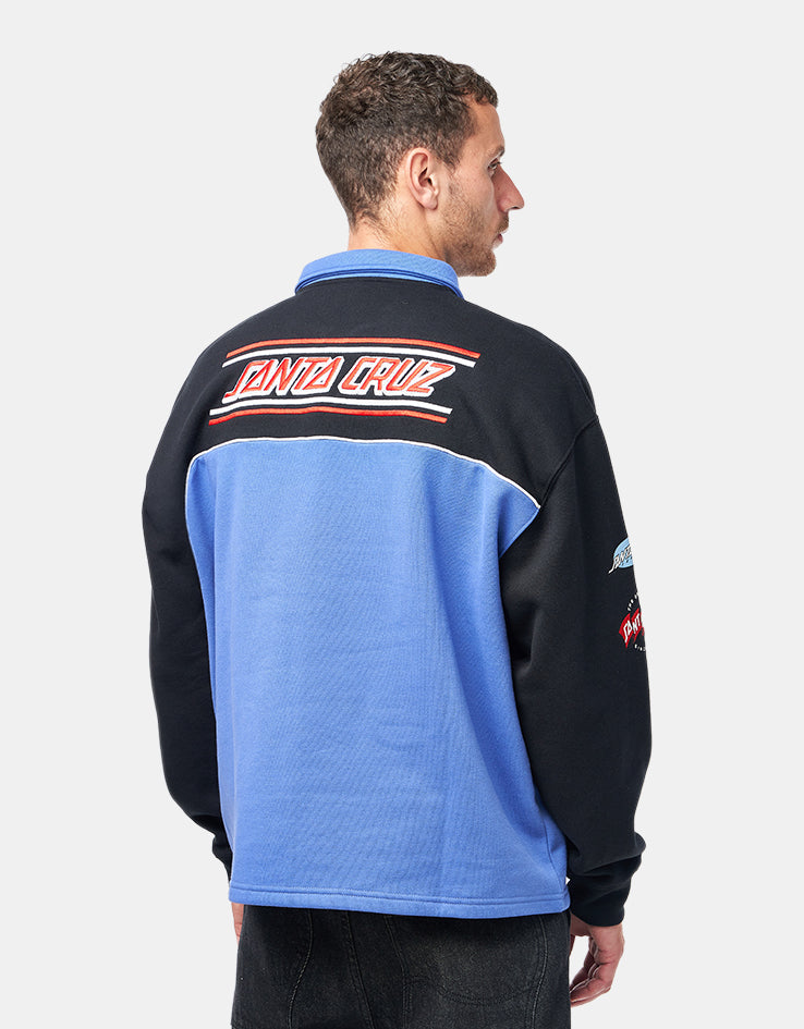 Santa Cruz Podium 1/4 Zip Crew - Black/Sapphire