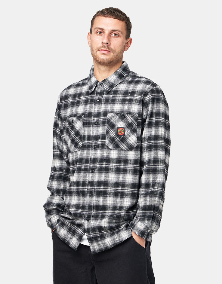 Santa Cruz Apex L/S Shirt - Grey Check