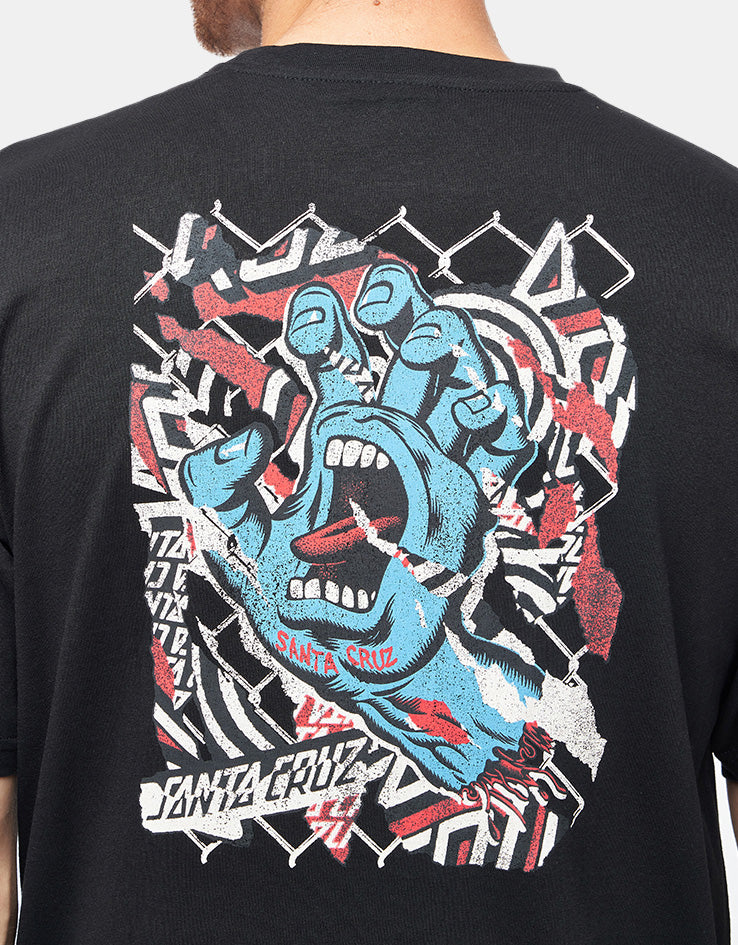 Santa Cruz Damaged Hand T-Shirt - Black