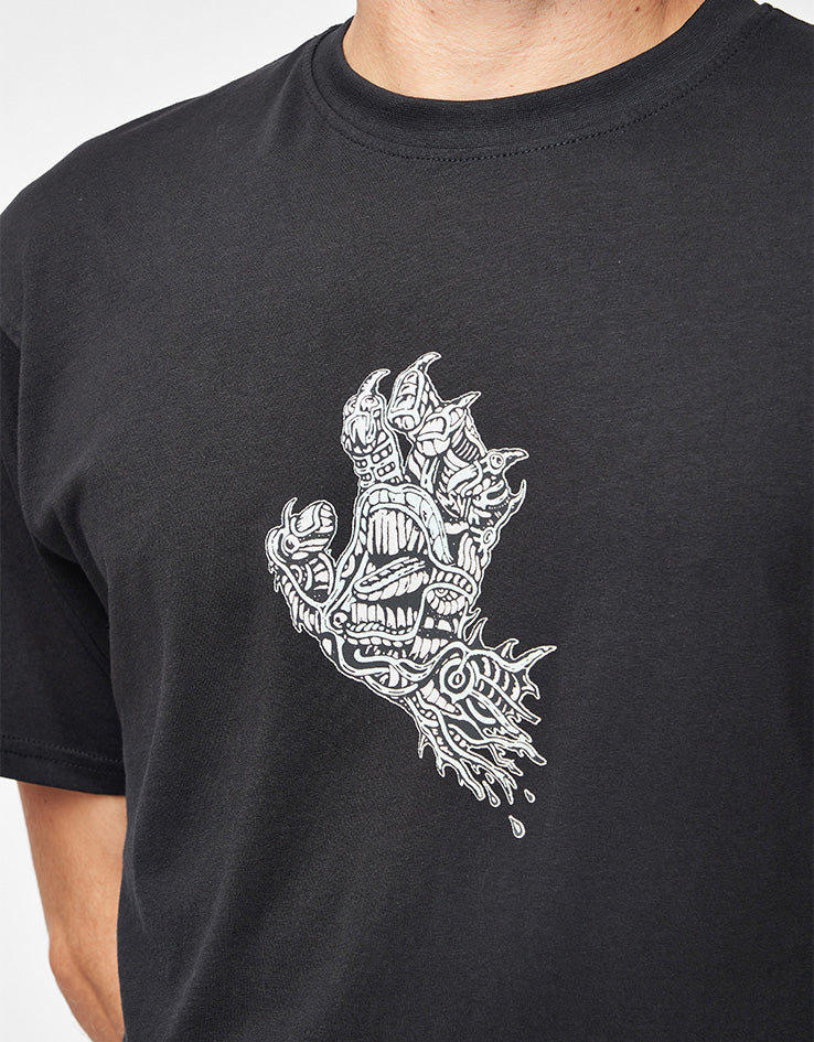 Santa Cruz Scourge Hand Front T-Shirt - Black