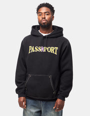 Pass Port Official Contrast Pullover Hoodie - Washed Black
