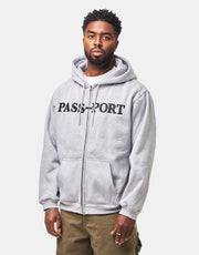 Pass Port Official Zip Hoodie - Ash