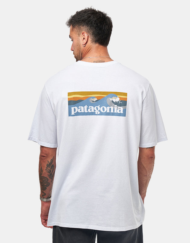 Patagonia Boardshort Logo Pocket Responsibili-Tee - White