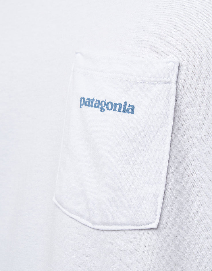 Patagonia Boardshort Logo Pocket Responsibili-Tee - White