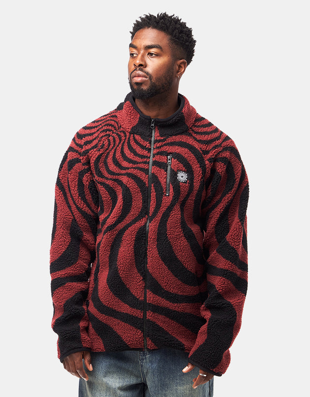 Spitfire Classic '87 Swirl Fleece - Black/Dark Red