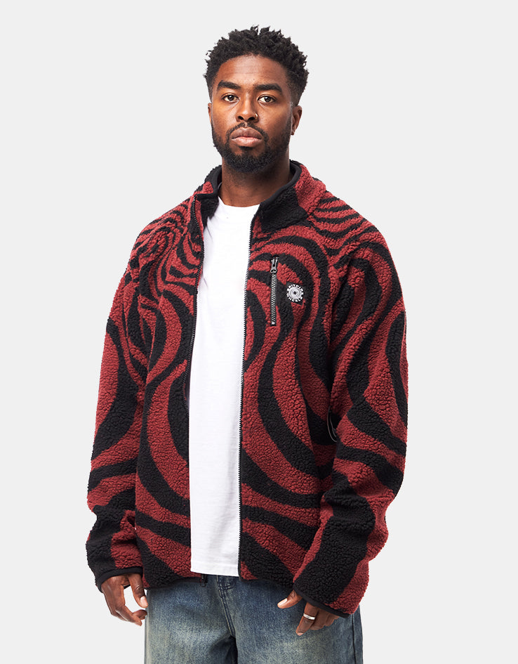 Spitfire Classic '87 Swirl Fleece - Black/Dark Red