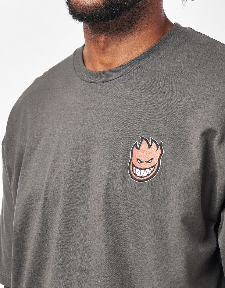 Spitfire Lil Bighead Fill T-Shirt - Charcoal/Red