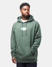 Real Bubble Oval Pullover Hoodie - Alpine Green/Multi