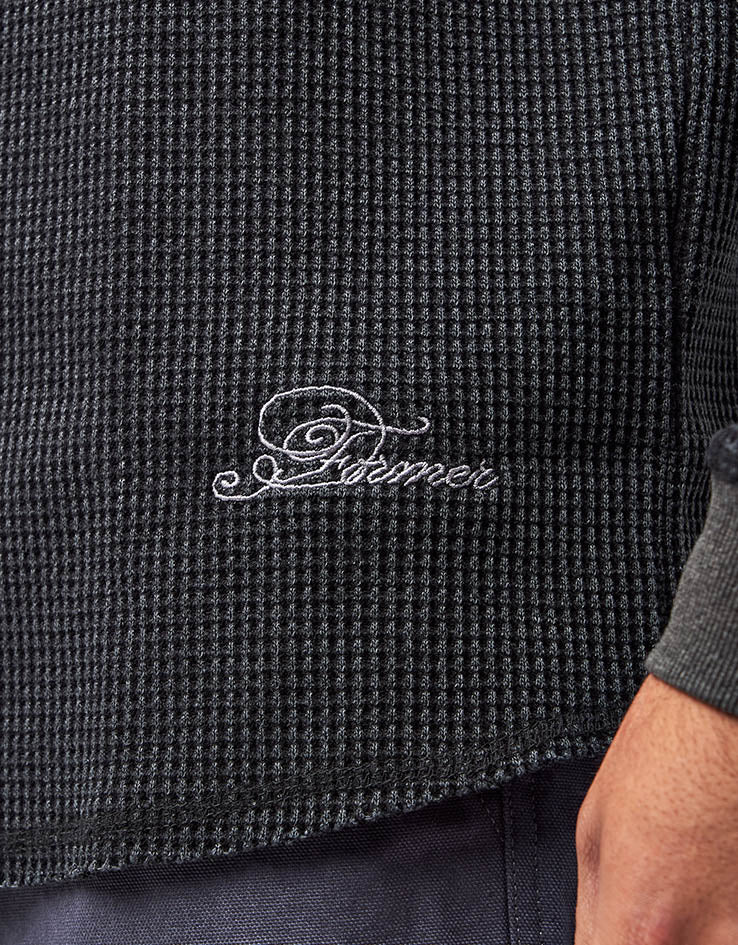 Former Illusion L/S Waffle T-Shirt - Acid Black