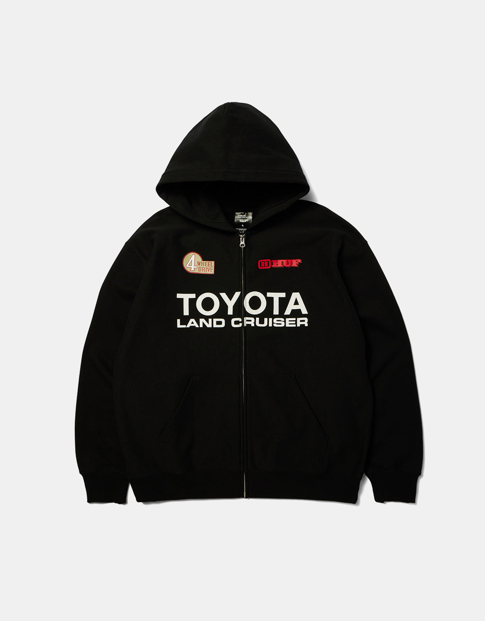 HUF x Land Cruiser Heavyweight Full Zip Hoodie - Black