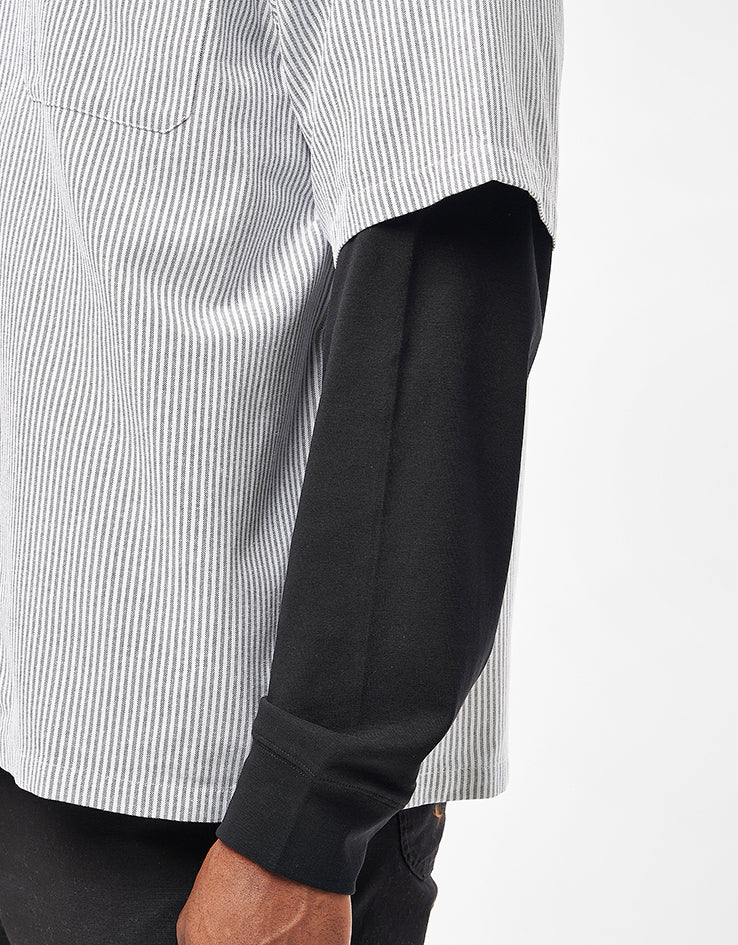 HUF x Spitfire Union Work Shirt - Black/White