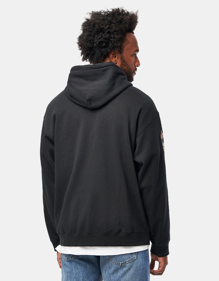 HUF x Spitfire Chrome Head Full Zip Hoodie - Black