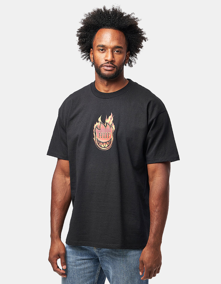 HUF x Spitfire Flame Galaxies T-Shirt - Black