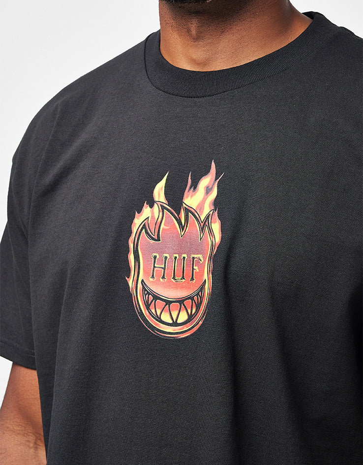 HUF x Spitfire Flame Galaxies T-Shirt - Black