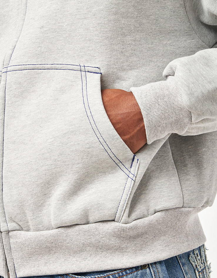 ICHPIG Optic Zip-Up Hoodie - Grey Marle