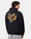 Magenta Pillar Pullover Hoodie - Black