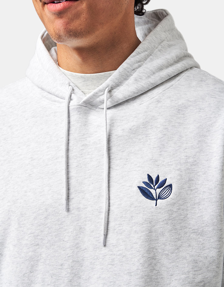 Magenta Denim Plant Pullover Hoodie - Ash