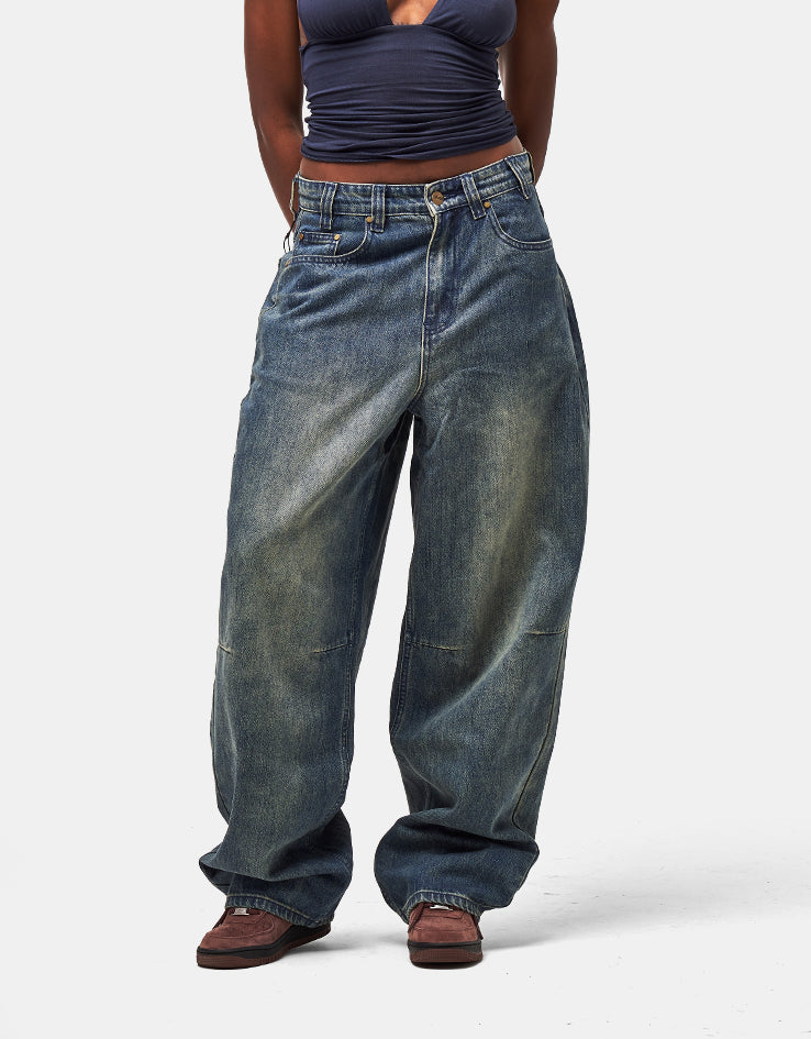 Butter Goods Wide Cut Denim Jeans - Faded Work Blue
