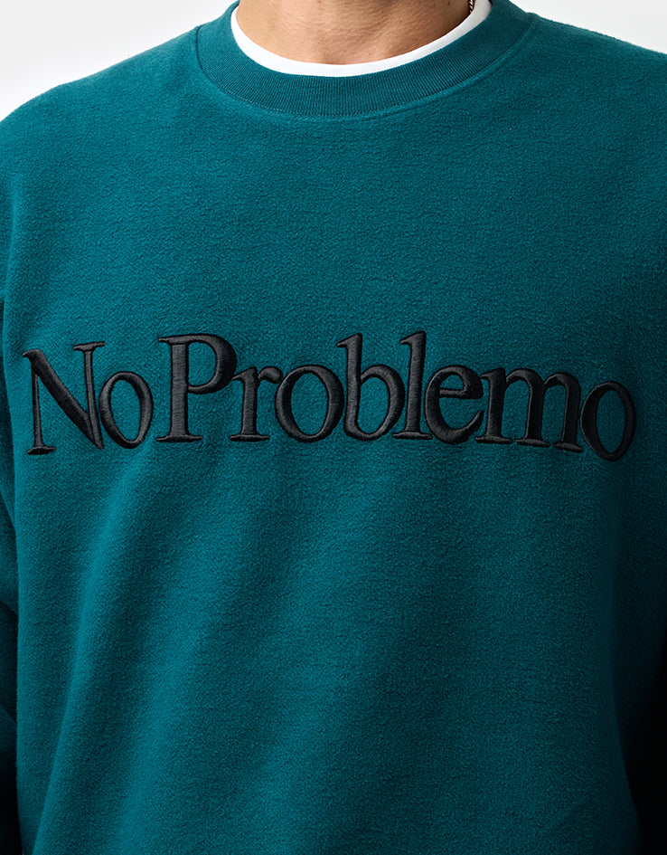 No Problemo Reverse Fleece Sweatshirt - Teal
