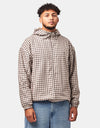 Route One Fleece Lined Cotton Jacket - Ecru Plaid