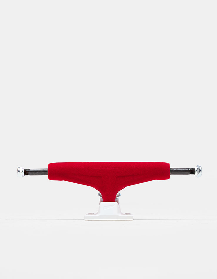 Tensor Mag Light 5.25 Velvet Skateboard Trucks - Red/White (Pair)